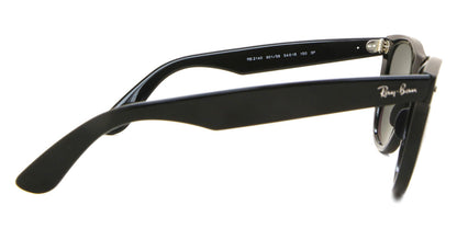Ray-Ban RB2140 Wayfarer Sunglasses in Green Polarized / Black, angle view