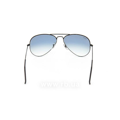 Ray-Ban RB3025I Aviator Sunglasses in Sky Blue Gradient Black, back view