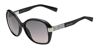Jimmy Choo ALANA/S Rectangle Sunglasses in Grey Black, front view