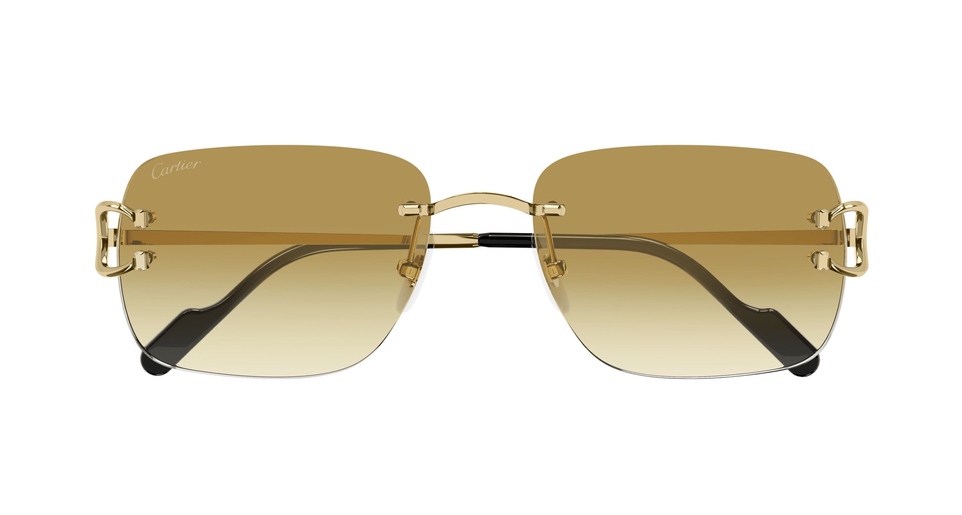Cartier CT0330S Square Sunglasses in Yellow Gold, side view