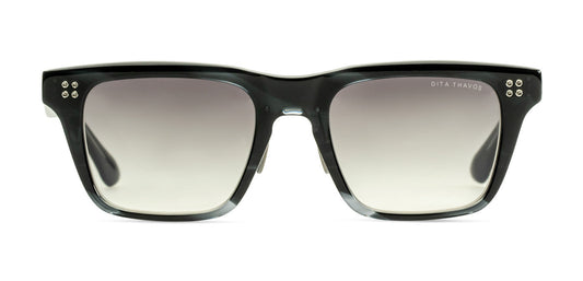 DITA THAVOS Pilot Sunglasses in Dark Grey To Clear Gradient / Ink Swirl, front view