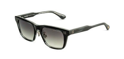 DITA THAVOS Pilot Sunglasses in Dark Grey To Clear Gradient / Ink Swirl, angle view
