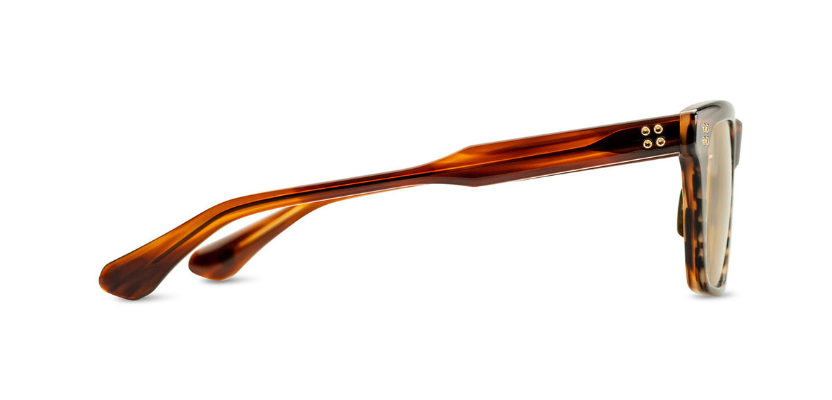 DITA THAVOS Pilot Sunglasses in Golden Amber / Chestnut Swirl, side view