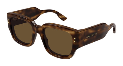 Gucci GG1261S Square Sunglasses in Brown/Havana, front view