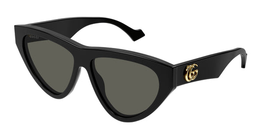 Gucci GG1333S Cat Eye Sunglasses in Grey/Black, front view