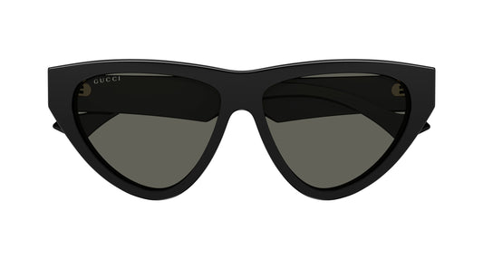 Gucci GG1333S Cat Eye Sunglasses in Grey/Black, side view