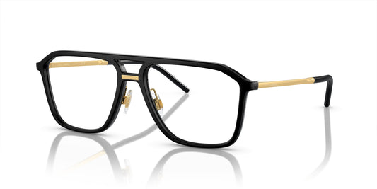 Dolce & Gabbana 5107 Pilot Eyeglasses in Black, front view