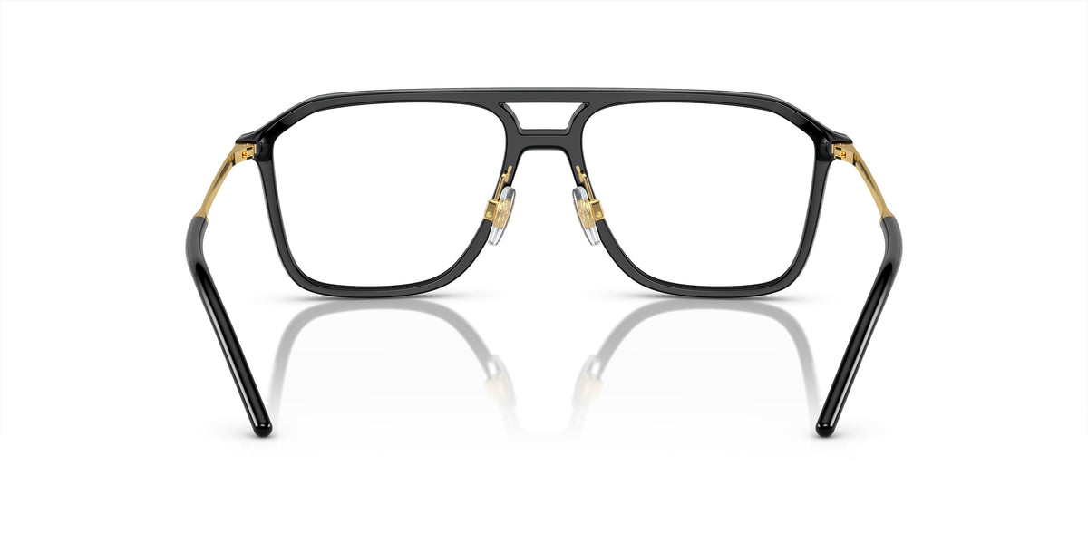 Dolce & Gabbana 5107 Pilot Eyeglasses in Black, side view