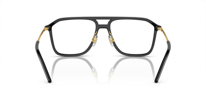 Dolce & Gabbana 5107 Pilot Eyeglasses in Black, side view