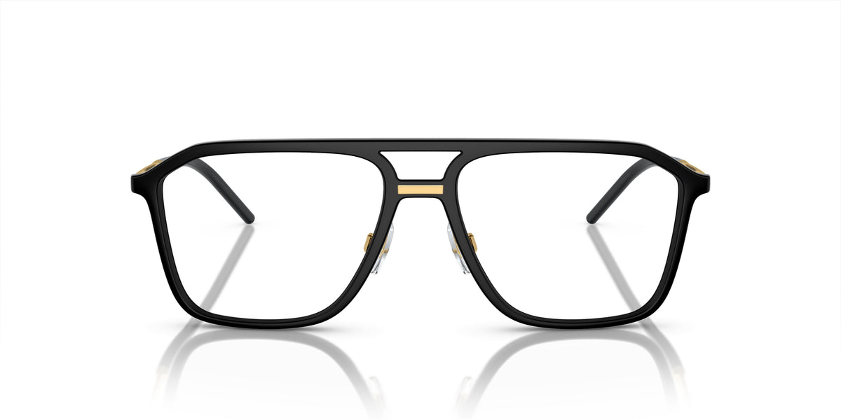 Dolce & Gabbana 5107 Pilot Eyeglasses in Black, detail view