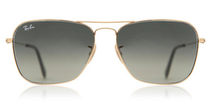 Ray-Ban RB3136 Square Sunglasses in Gradient Dark Grey / Gold, front view