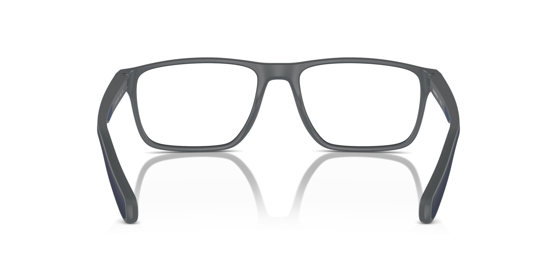 Emporio Armani EA3233 Rectangle Eyeglasses in Matte Dark Grey, angle view