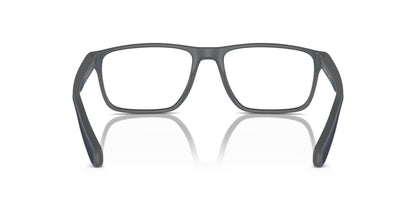 Emporio Armani EA3233 Rectangle Eyeglasses in Matte Dark Grey, angle view
