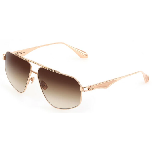 Maybach THE CHIEF 1 Aviator Sunglasses in Light Bronze Gradient / Champagne Gold, angle view