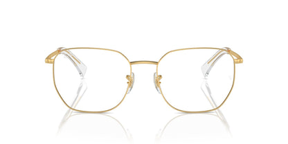 Ray-Ban RX6522I Geometric Eyeglasses in Gold, angle view
