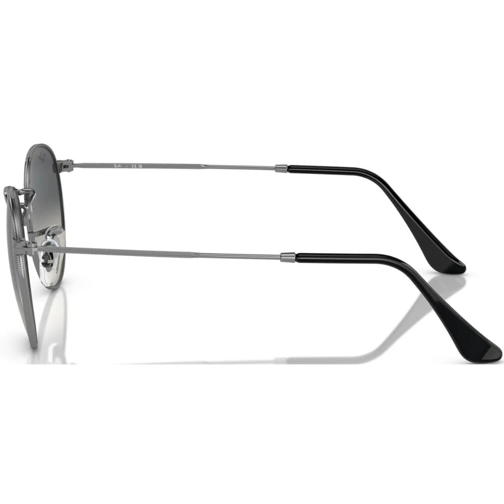 Ray-Ban RB3447I Round Sunglasses in Green Gunmetal, angle view