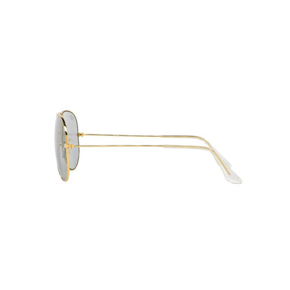Ray-Ban RB3025I Aviator Sunglasses in Light Grey Gold, angle view