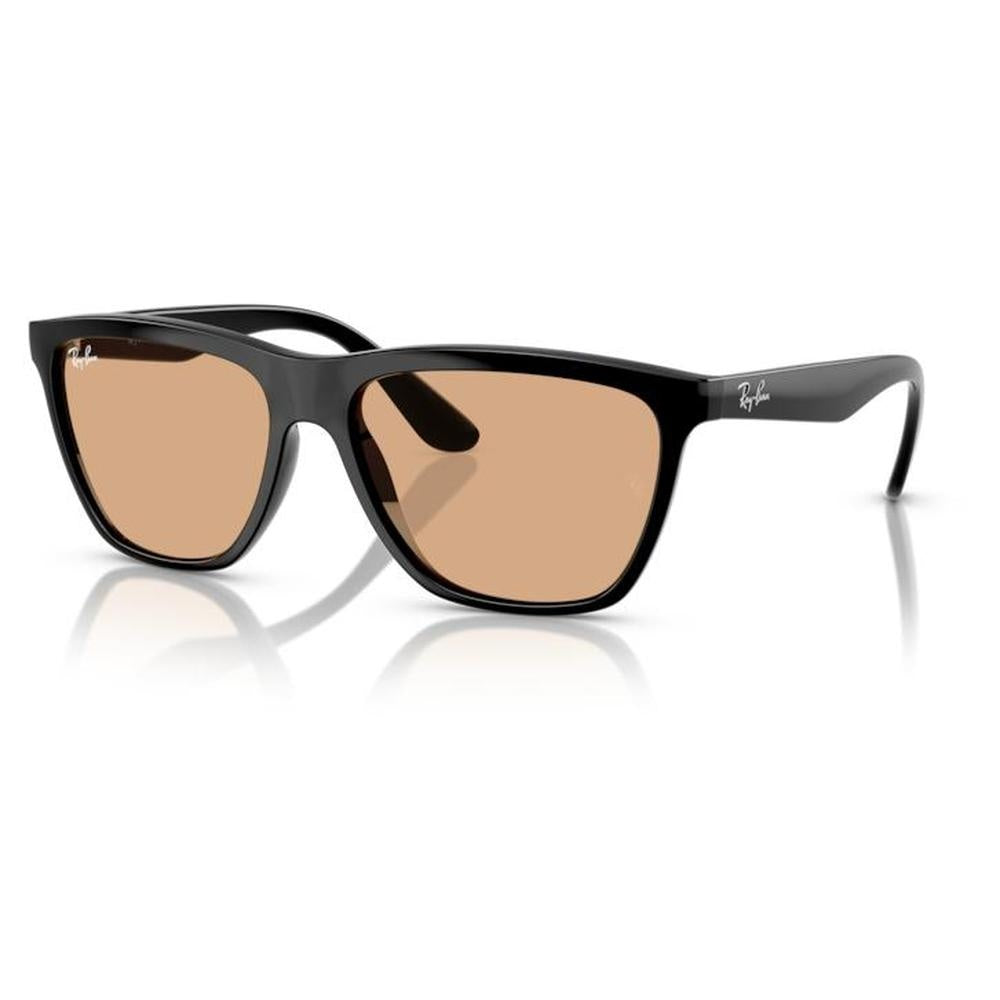 Ray-Ban RB4442I Square Sunglasses in Black / Brown, detail view