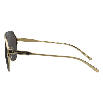 Dolce & Gabbana DG2257S Aviator Sunglasses in Dark Grey / Gold, angle view