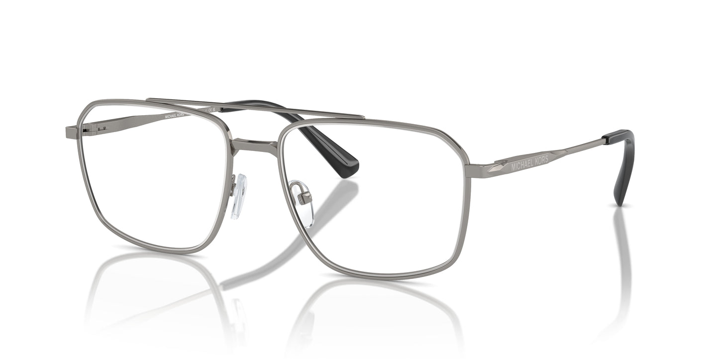 Michael Kors MK3084 Pilot Eyeglasses in Clear Gunmetal, front view