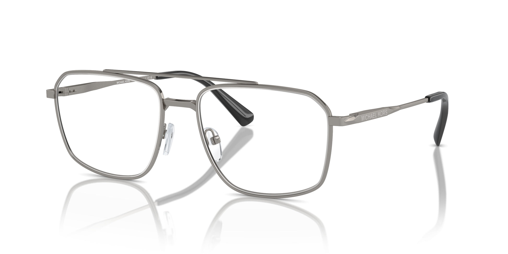 Michael Kors MK3084 Pilot Eyeglasses in Clear Gunmetal, front view