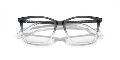 Ray-Ban RX5422 Cat Eye Eyeglasses in Faded Transparent Grey, back view