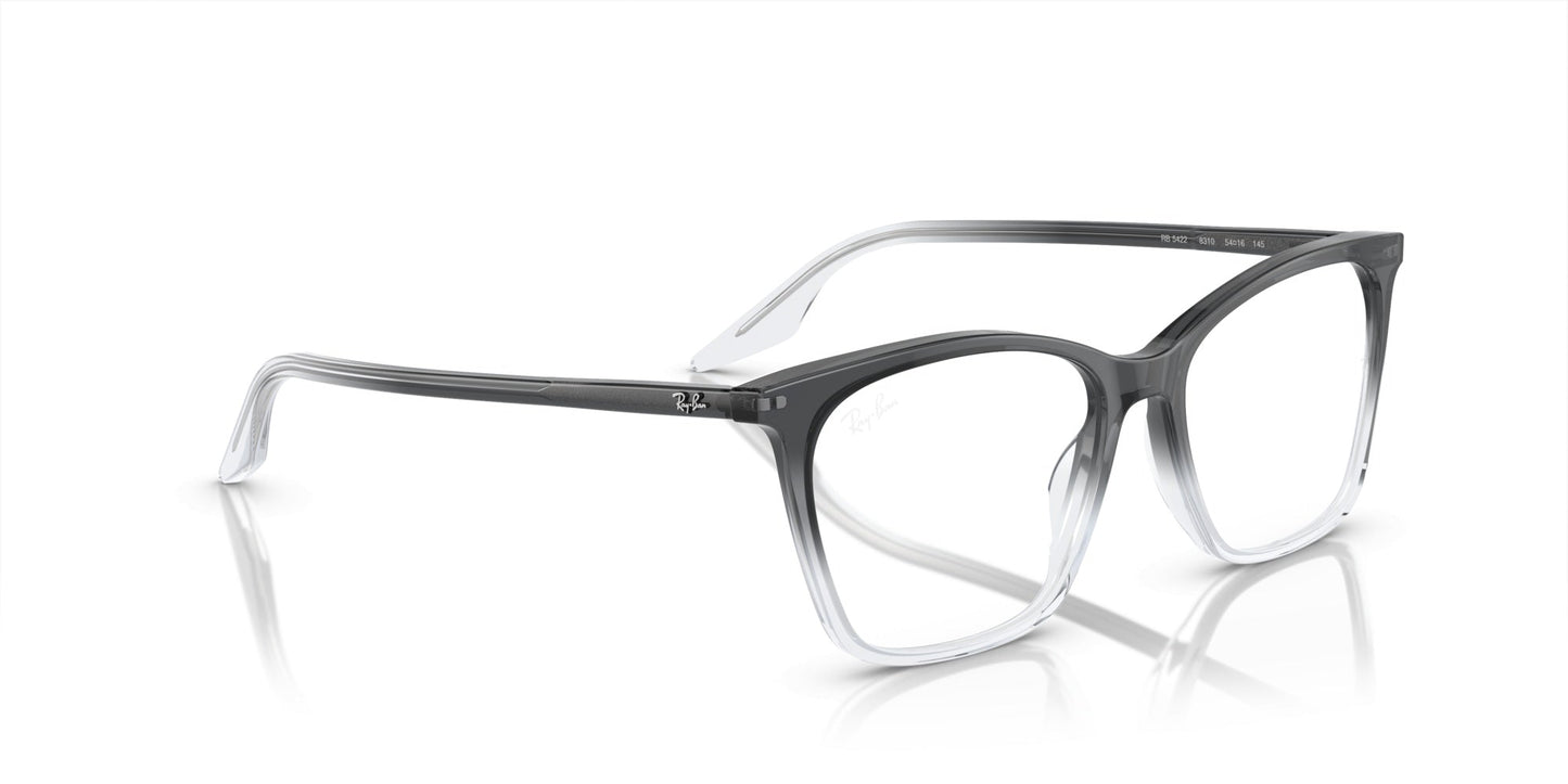 Ray-Ban RX5422 Cat Eye Eyeglasses in Faded Transparent Grey, detail view