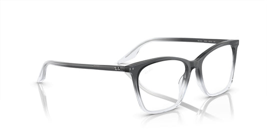 Ray-Ban RX5422 Cat Eye Eyeglasses in Faded Transparent Grey, detail view