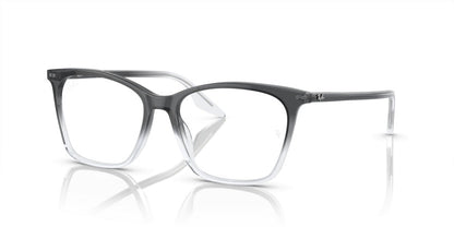 Ray-Ban RX5422 Cat Eye Eyeglasses in Faded Transparent Grey, front view