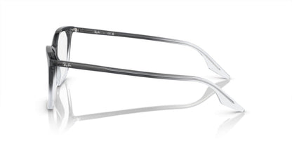 Ray-Ban RX5422 Cat Eye Eyeglasses in Faded Transparent Grey, side view