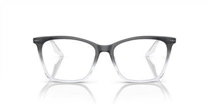 Ray-Ban RX5422 Cat Eye Eyeglasses in Faded Transparent Grey, angle view
