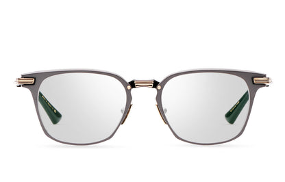 DITA LINRCON Square Eyeglasses in Black Iron / Yellow Gold, front view