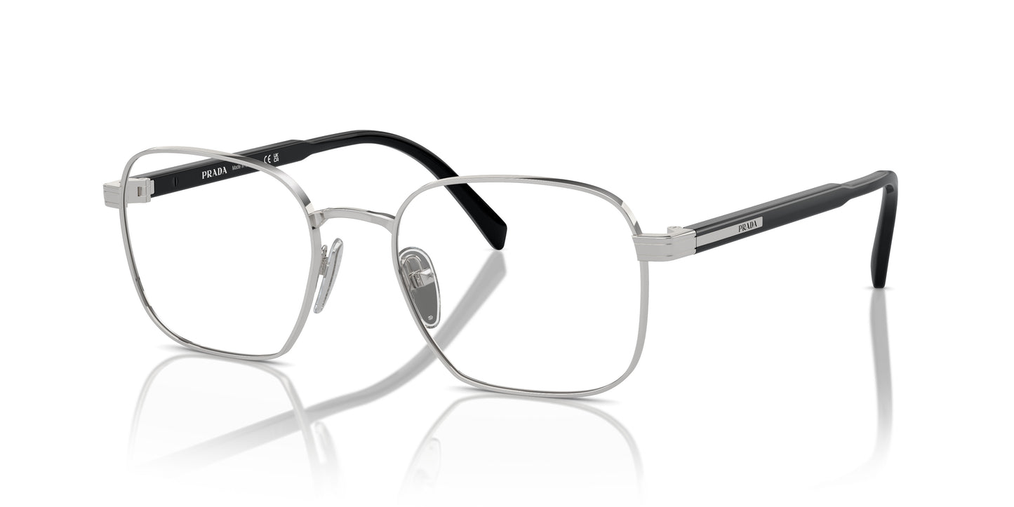 Prada PRA55V Square Eyeglasses in Silver, front view