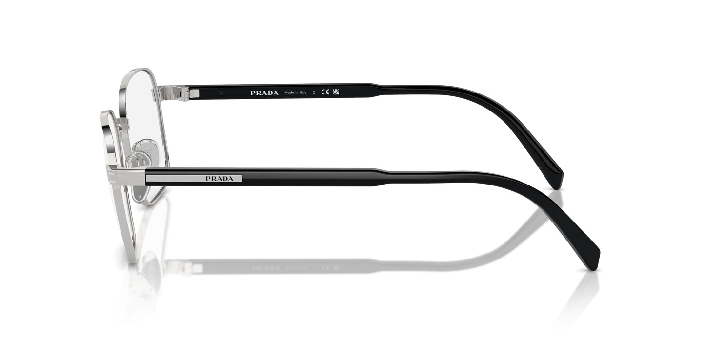 Prada PRA55V Square Eyeglasses in Silver, side view