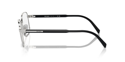 Prada PRA55V Square Eyeglasses in Silver, side view
