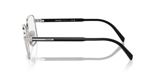 Prada PRA55V Square Eyeglasses in Silver, side view