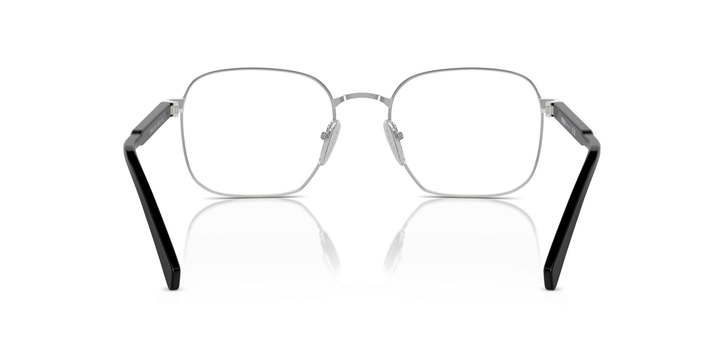 Prada PRA55V Square Eyeglasses in Silver, angle view