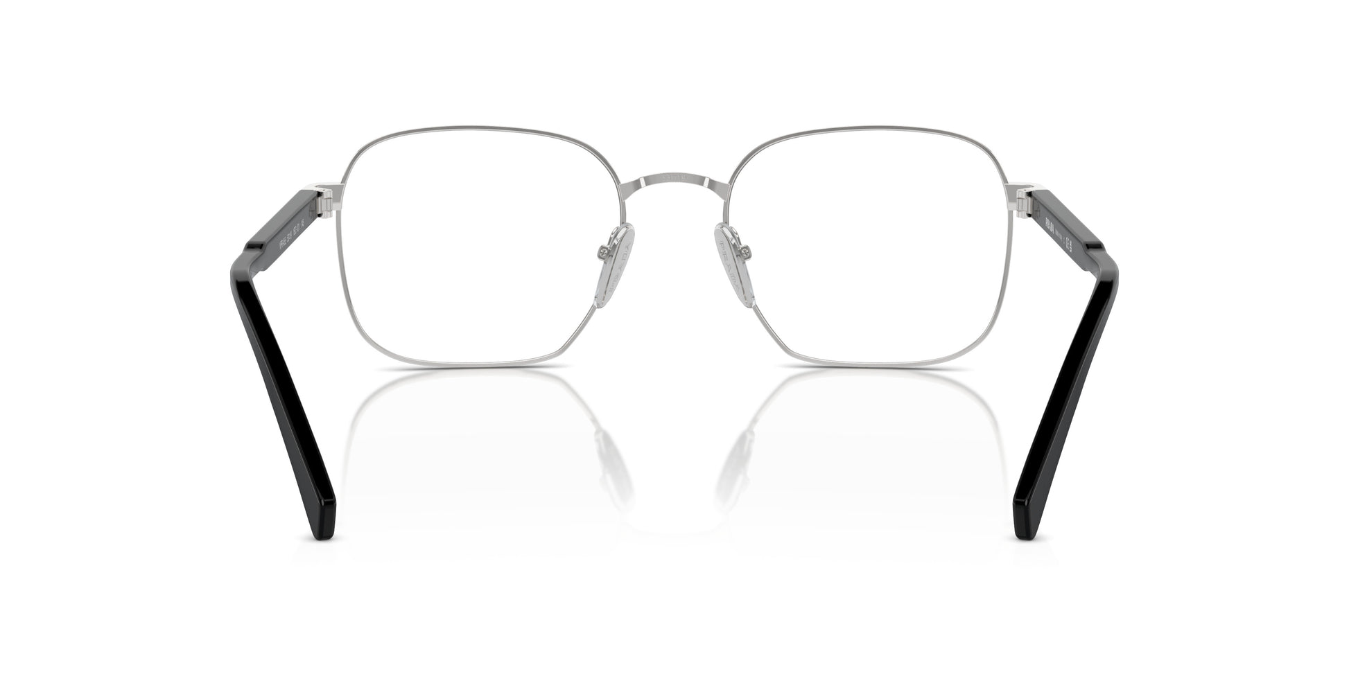 Prada PRA55V Square Eyeglasses in Silver, angle view