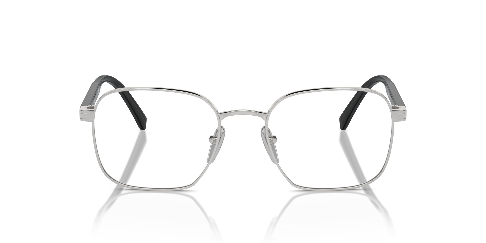 Prada PRA55V Square Eyeglasses in Silver, back view