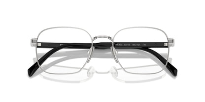 Prada PRA55V Square Eyeglasses in Silver, detail view