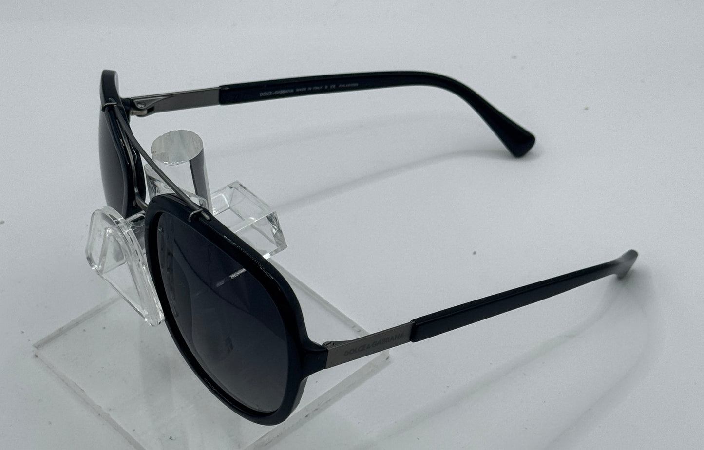 Dolce & Gabbana DG4218S Pilot Sunglasses in Grey Gradient / Black, front view