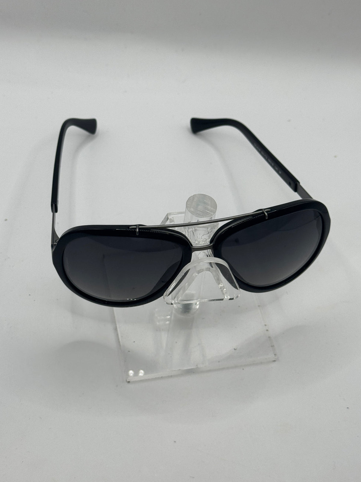 Dolce & Gabbana DG4218S Pilot Sunglasses in Grey Gradient / Black, angle view