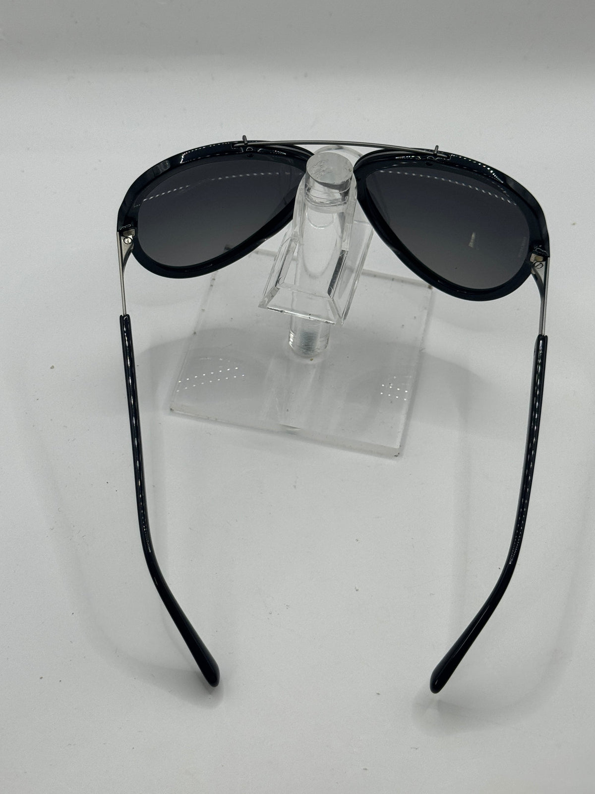 Dolce & Gabbana DG4218S Pilot Sunglasses in Grey Gradient / Black, back view