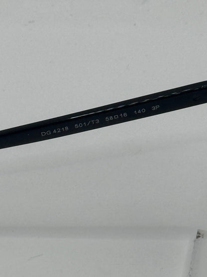 Dolce & Gabbana DG4218S Pilot Sunglasses in Grey Gradient / Black, detail view