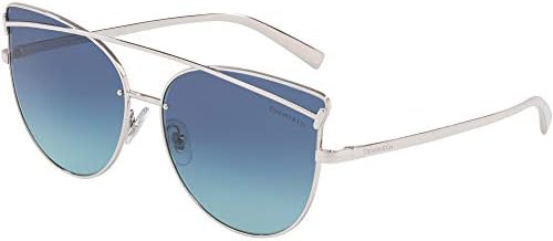 Tiffany & Co. TF3064S Cat Eye Sunglasses in Blue Gradient Silver, detail view