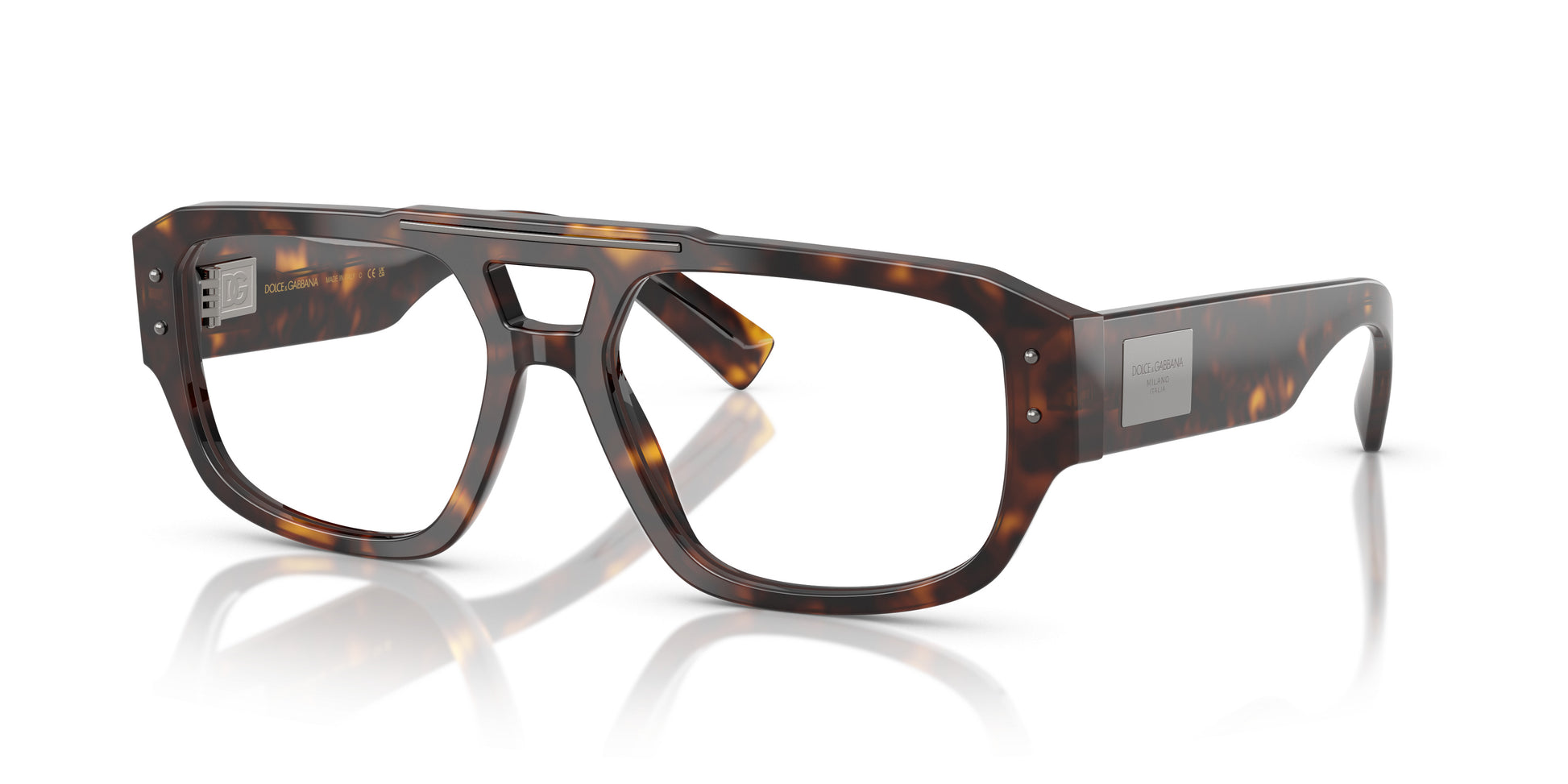 Dolce & Gabbana DG3406 Pilot Eyeglasses in Havana / Tortoise, front view