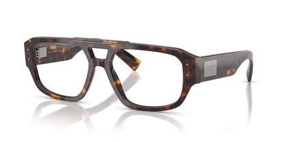 Dolce & Gabbana DG3406 Pilot Eyeglasses in Havana / Tortoise, front view