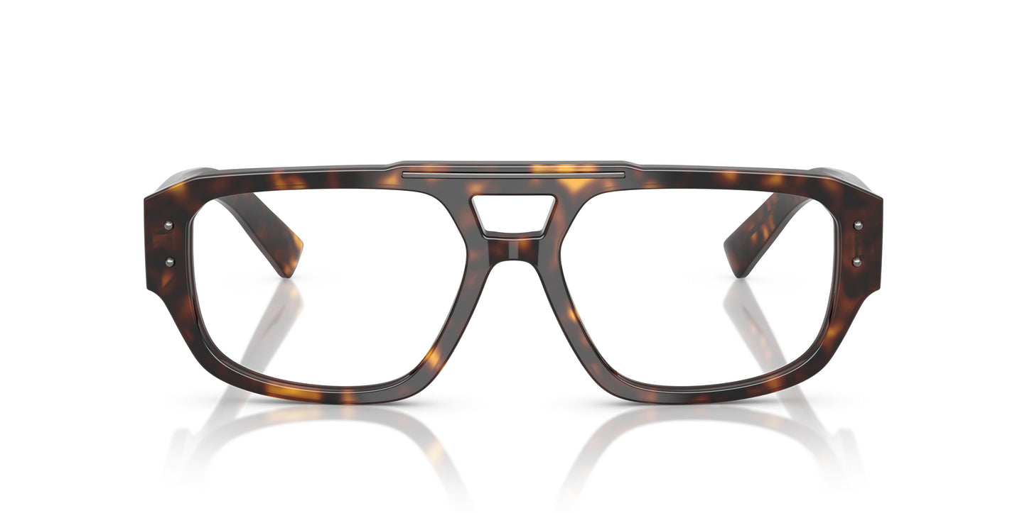 Dolce & Gabbana DG3406 Pilot Eyeglasses in Havana / Tortoise, back view