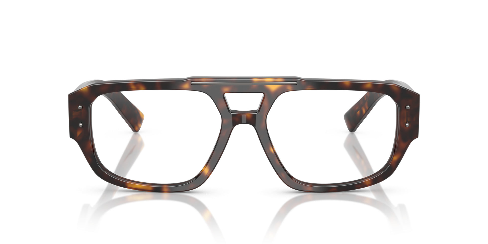 Dolce & Gabbana DG3406 Pilot Eyeglasses in Havana / Tortoise, back view