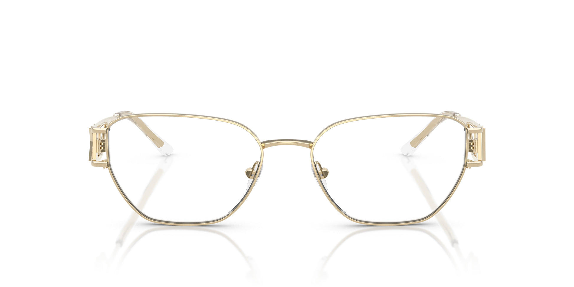 Michael Kors MK3087 Geometric Eyeglasses in Light Gold, back view